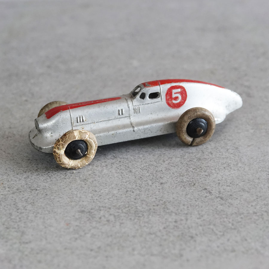 Dinky 23B Hotchkiss Racing Car Silver Pre-War Issue  