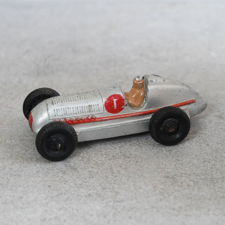 Dinky 23C Mercedes-Benz Racing Car #1 In Silver 