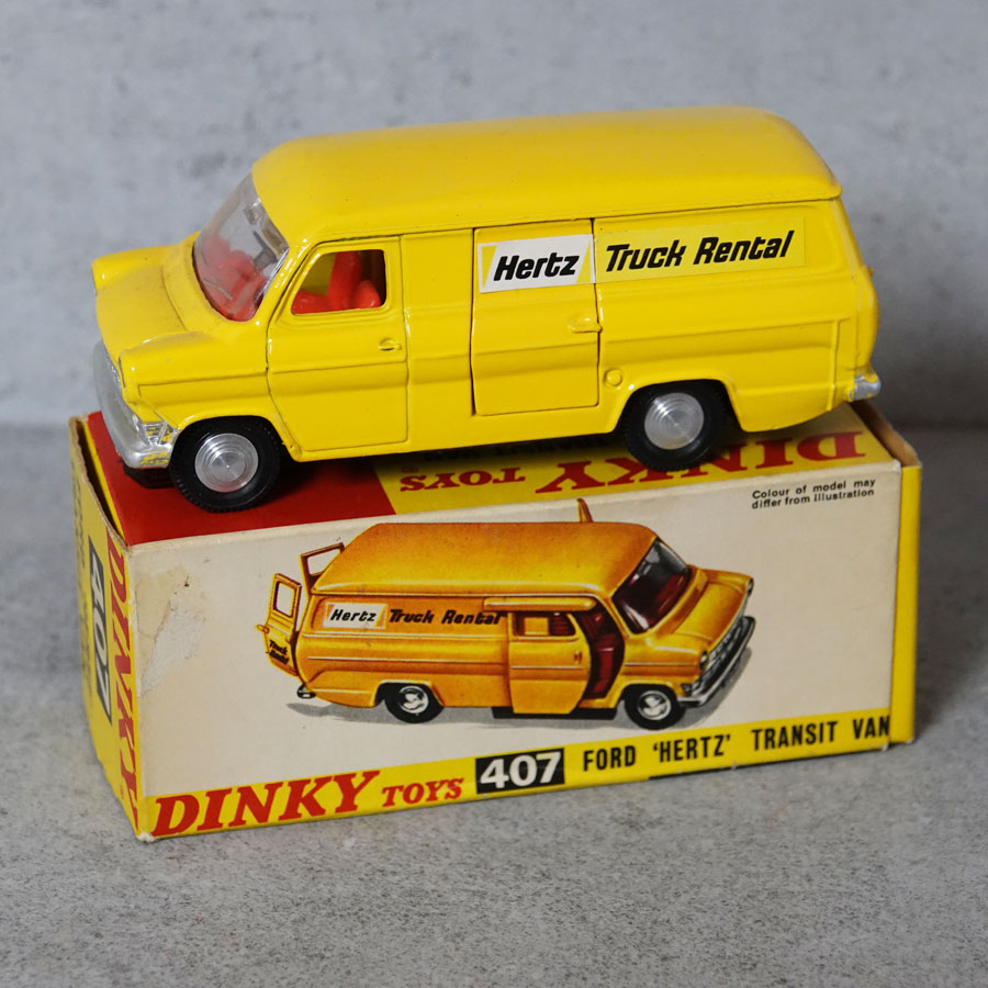 Dinky 407 Ford Transit Van Hertz Truck Rental Brown Base