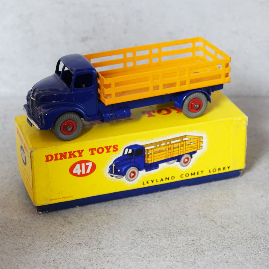 Dinky 417 Leyland Comet Lorry Violet Blue and Deep Yellow